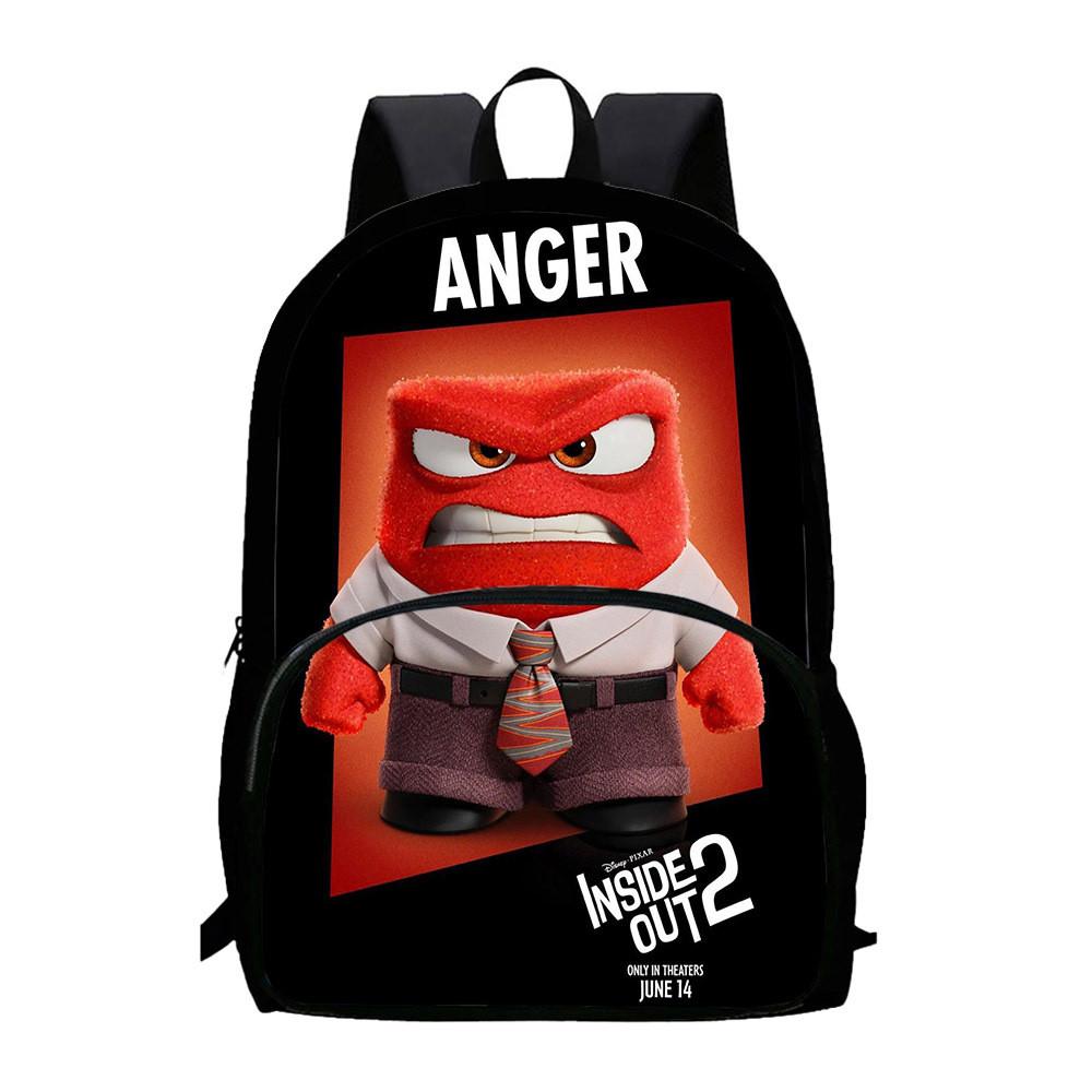 Inside Out 2 Student Backpack Large Capacity Oxford Cloth School Bag Unisex