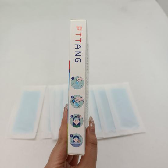 10 Sheets Cooling Gel Patches for Fever Relief Long-Lasting 8 Hours Non-Medicated Fever Comfort Patch for Kids Adults Breathable Fast Cooling Patch