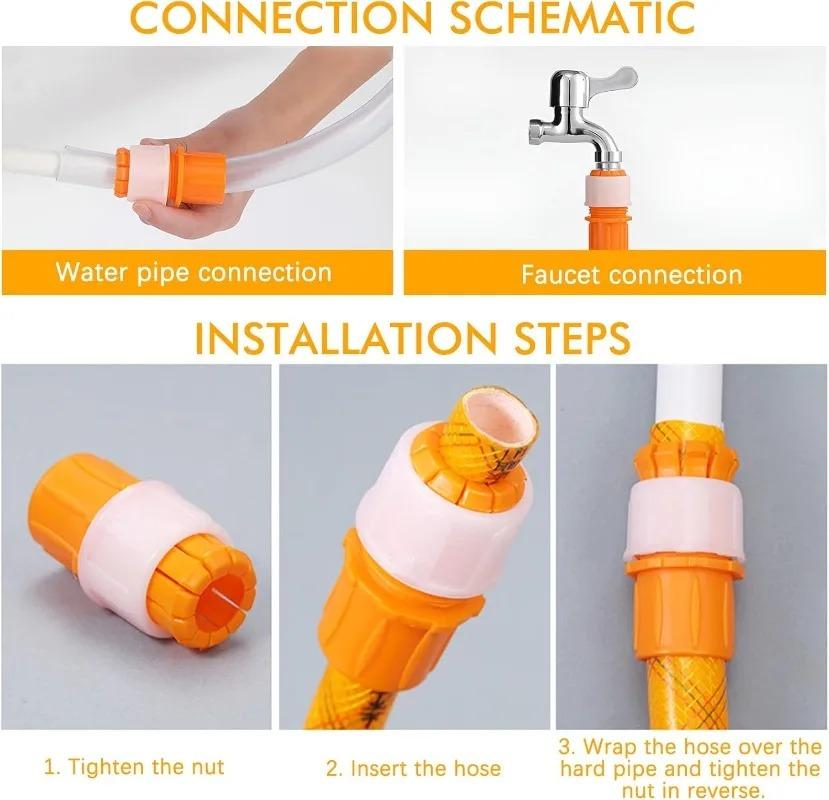 Universal Faucet Interface Water Hose Quick Connectors Backflow-proof Irrigation Fast Joints Garden Watering Pipe Accessories