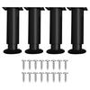 4Pcs Adjustable Furniture Legs,Heavy Duty,12cm-19cm Sturdy Metal Replacement Bed Support Leg for