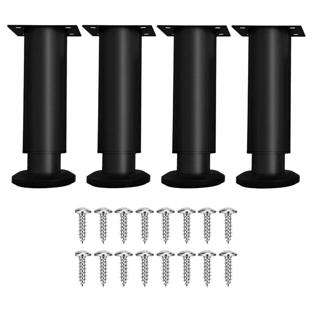 4Pcs Adjustable Furniture Legs,Heavy Duty,12cm-19cm Sturdy Metal Replacement Bed Support Leg for