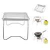 BBQ Grill Rack Mini Folding Portable Stainless Steel BBQ Grill for Outdoor Picknic Party