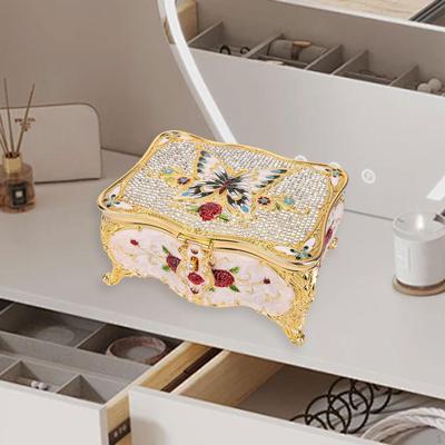 European Design Jewelry Box Case Earrings Holder Light Luxury Women Trinket