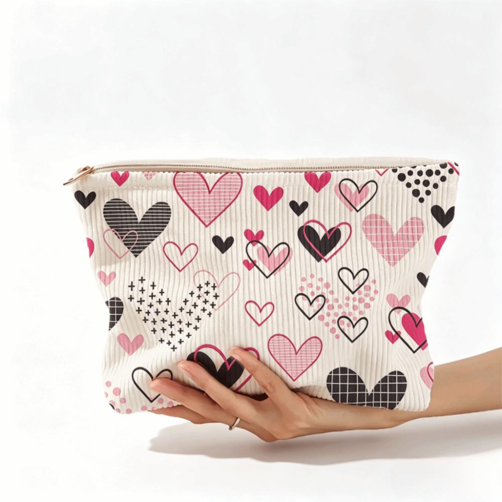 Corduroy Corduroy Storage Bag Hand-painted Makeup Pouch Travel Toiletry Bag  Women