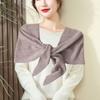 100%Wool Knitted Shawls Women Autumn Winter Fashion Big Triangular Shoulder Scarf Elegant Cape Poncho Multi-functional Pashmina