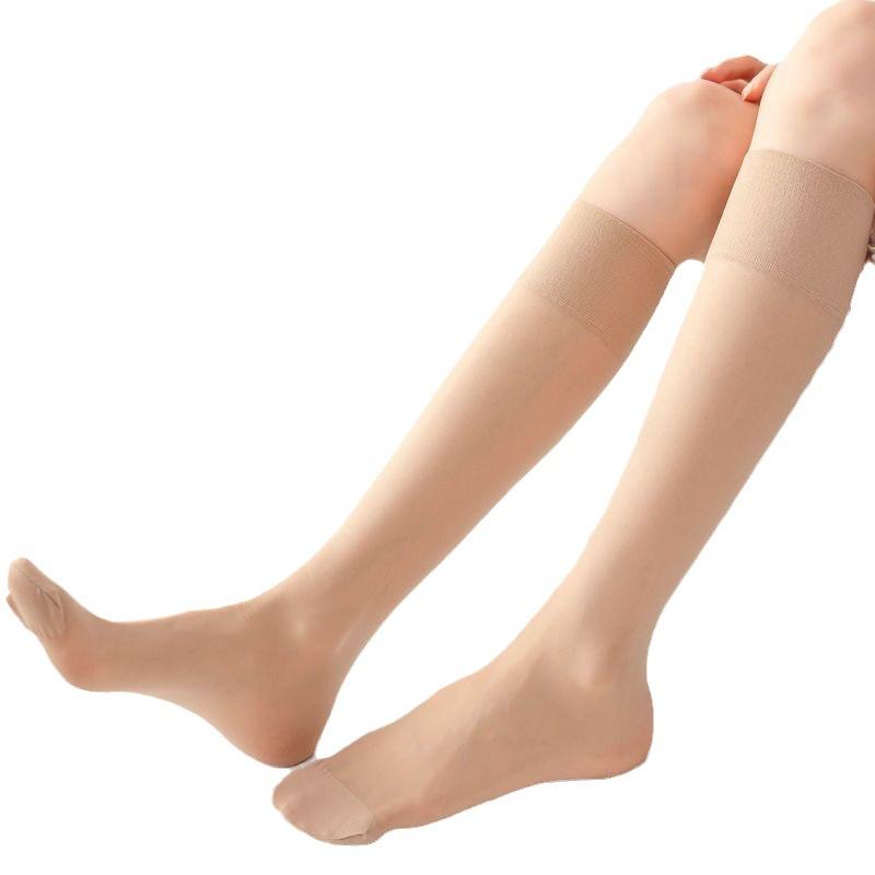 10 Pairs of Mid-calf Black Stockings for A Summer, Thin and Pressure-reducing Style, Tall and Knee-high White Stockings for A Woman