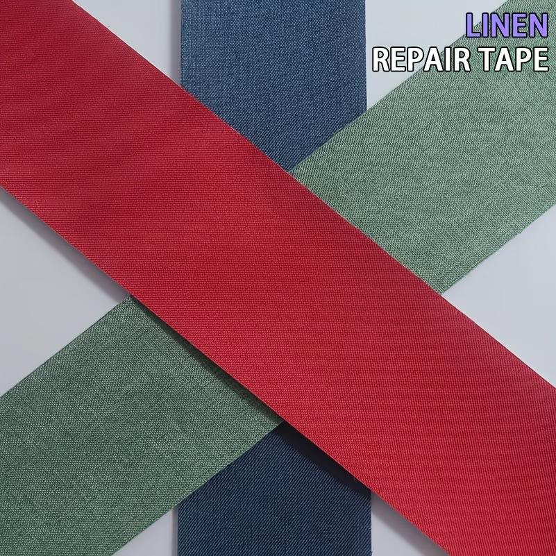 1PC 2m/78.74inch Linen Patch Cloth (1pc 3.94*78.74inch/Self-Adhesive) for Furniture, Sofa, Car Seat, Box, Crafts, Wear-Resistant