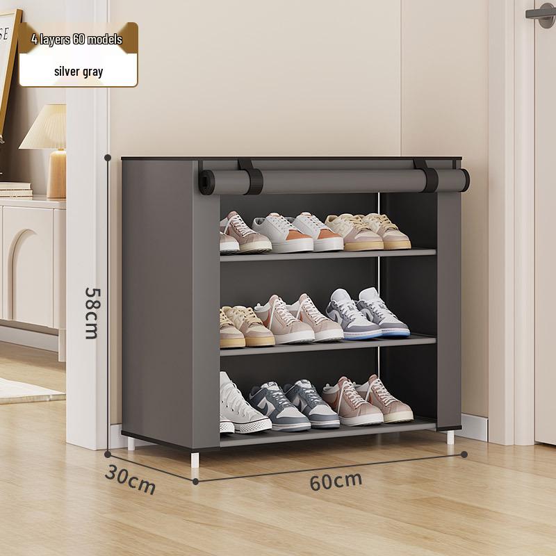 Sapateira Moderna Minimalista à Prova de Poeira com Armazenamento em Múltiplas Camadas e Design Compacto