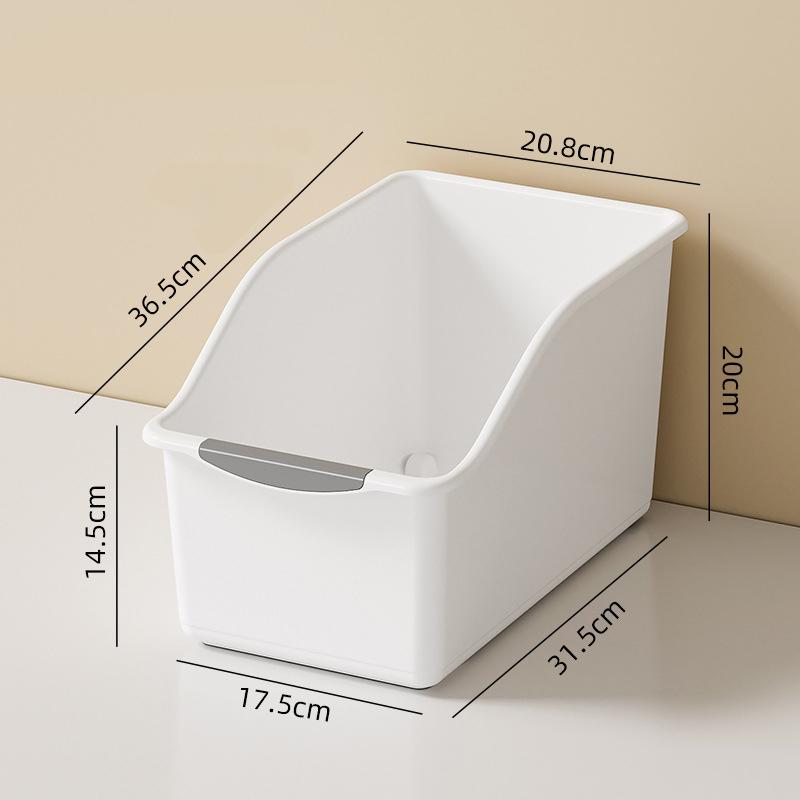 

1шт выдвижной пластиковый ящик для хранения с колесами, большой вместительный органайзер для кухонного шкафа для дома, многоцелевой контейнер для экономии места High L белый