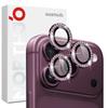 NORTHJO Rhinestone Camera Lens Protector Tempered Glass Metal Ring Film