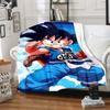 1PC Son Goku  Print Flannel Blanket, High Quality All Seasons, Home Decor, Warmth and Comfort, Perfect for Christmas Gifts