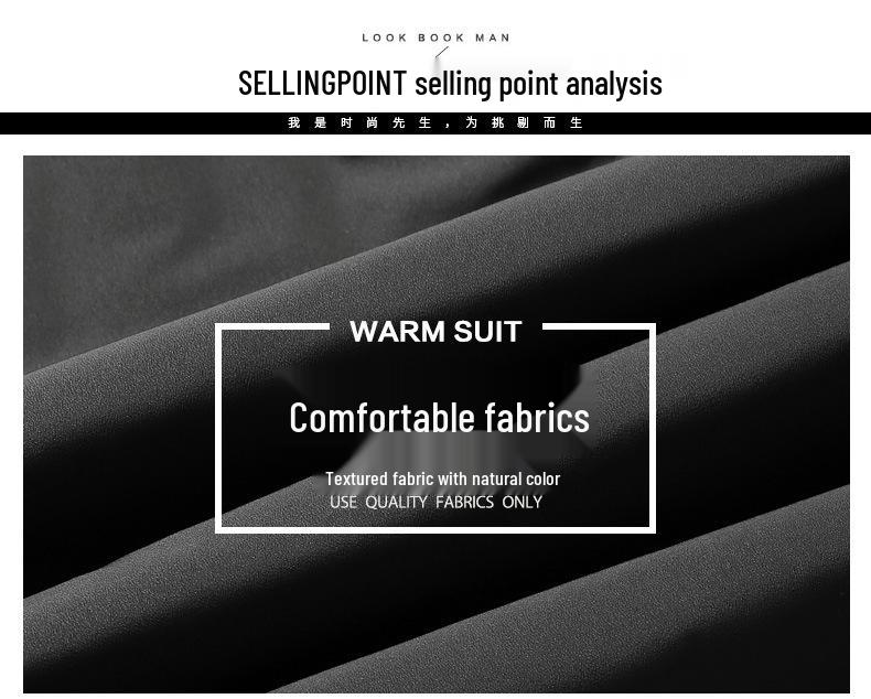 Men's Winter Fleece-lined Stand-up Collar Thick Jacket Plus Size