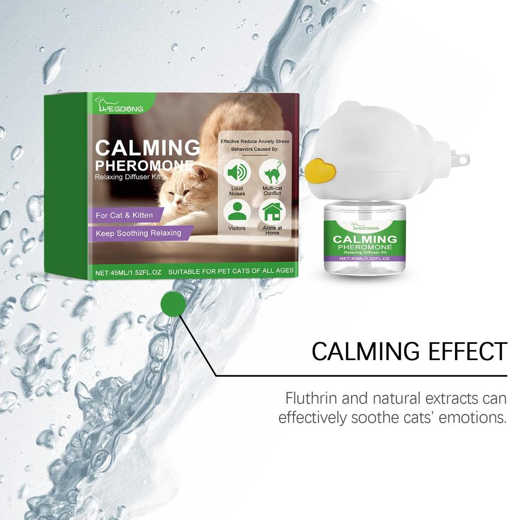 YEGBONG Cat Emotional Care Kit Pet Cat Comfort Calm Rutting Agitation Noise Reduction Care