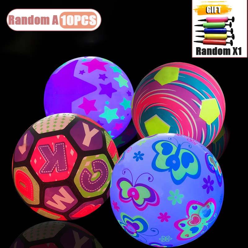 1-10PCS Light Up Flashing Swing Ball Bouncing Toy Party Glow Ball Handheld Exercise Ball Christmas Halloween Gift for Kids