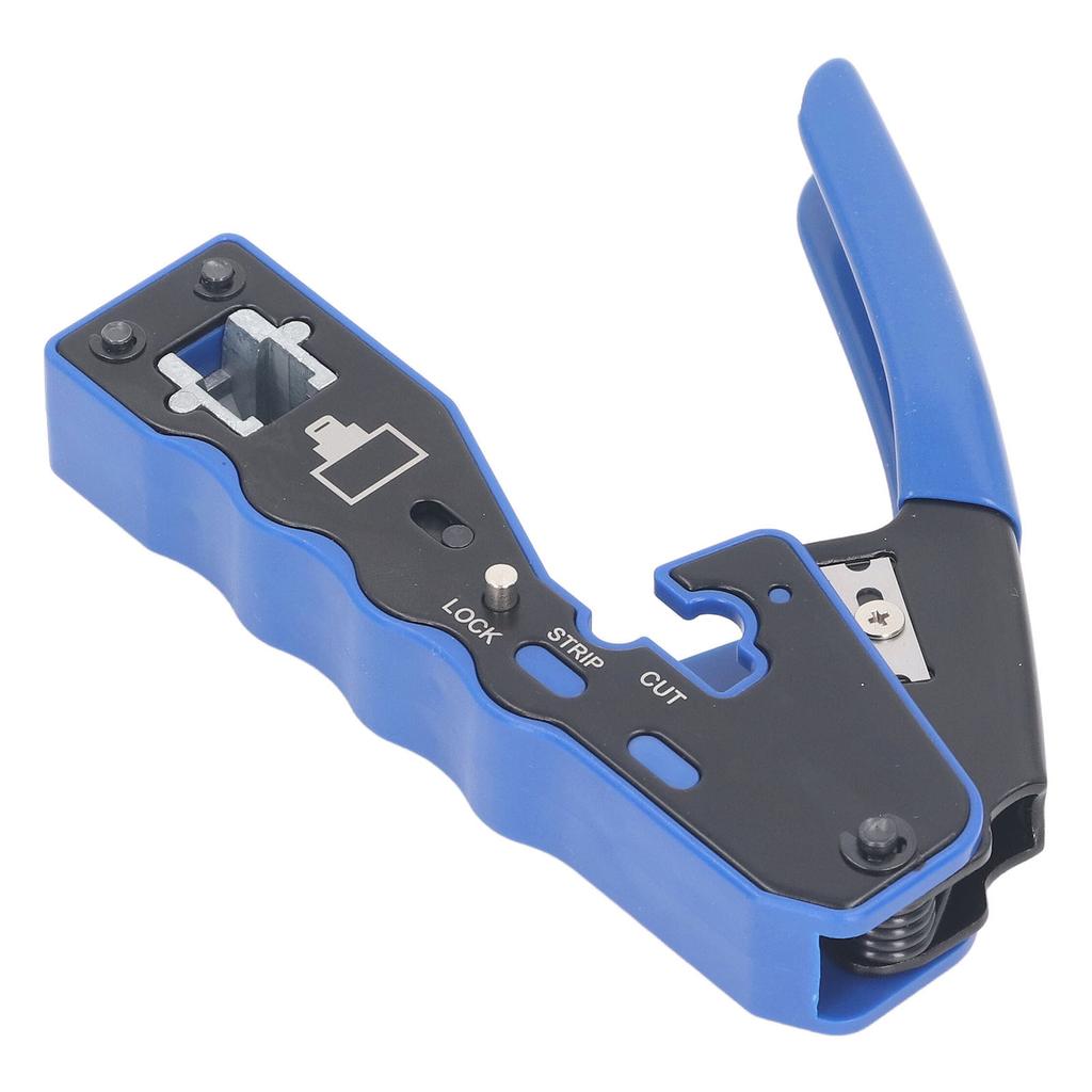 Pass Through Crimping Tool 8P8C Network Registered Jack Crimper Wire Stripper for CAT5 CAT5E CAT6