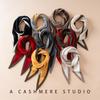 100% Pure Cashmere Women's Scarf: Autumn/Winter 2025 Color Block Knit Triangle - Warm, Fashionable, Versatile Neck Gaiter