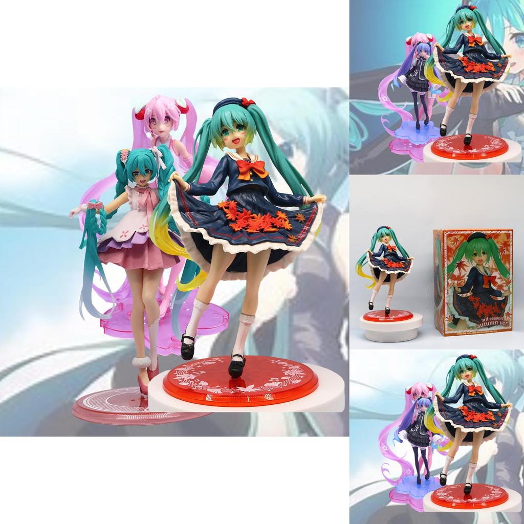Taito 20cm Pvc Hatsune Miku Maple Leaf Ver. Anime Figure Model
