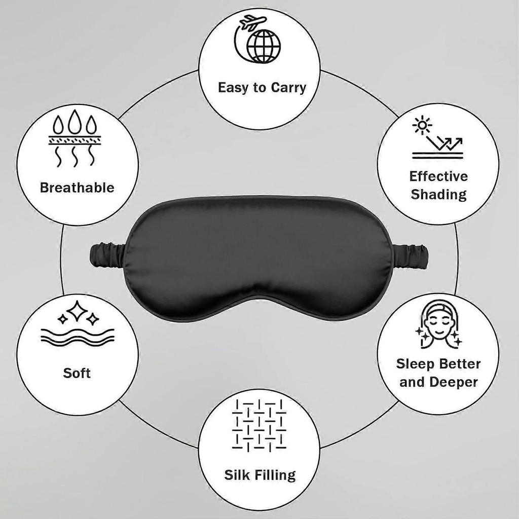 Sleeping Eye Mask 2 Pack, Soft Blackout Eye Mask for Men and Women, Sleeping Blackout Eye Mask for Supine and Side Sleepers, Nighttime Sleeping