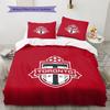 Toronto FC Pattern Bedding Quilt Set  Home Decoration  Gift (1 * duvet cover + 2 * pillowcase  without core)