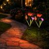 Windproof Outdoor Lamp Solar Butterfly Flower Light, LED Garden Lights, UV Protected Light Waterproof Landscape for Yard Patio Lawn Decor Long-lasting