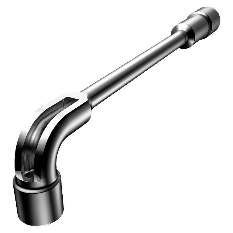 7-Shaped L-Type Double-Ended Bent Socket Wrench, External Hex Pipe-Style Auto Repair Tool.