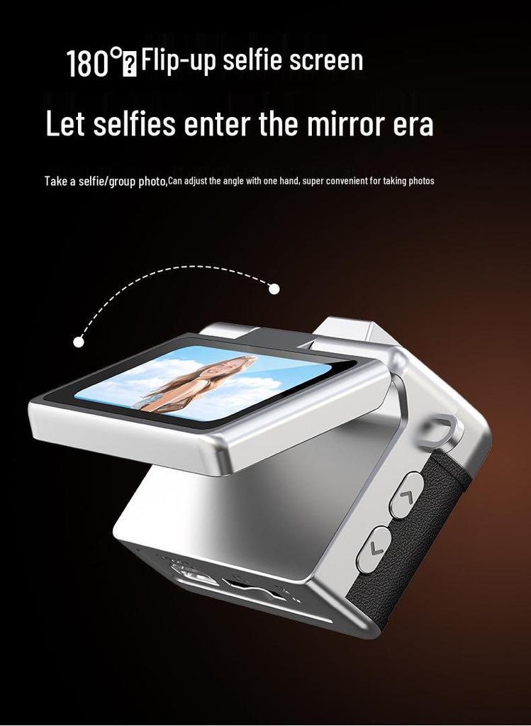 Retro CCD HD Thumb Flip Mini Digital Camera for Kids