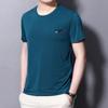 Men's Slim Fit Quick-Dry Ice Silk T-Shirt - Short Sleeve, Round Neck, Solid Color, Breathable, Plus Size