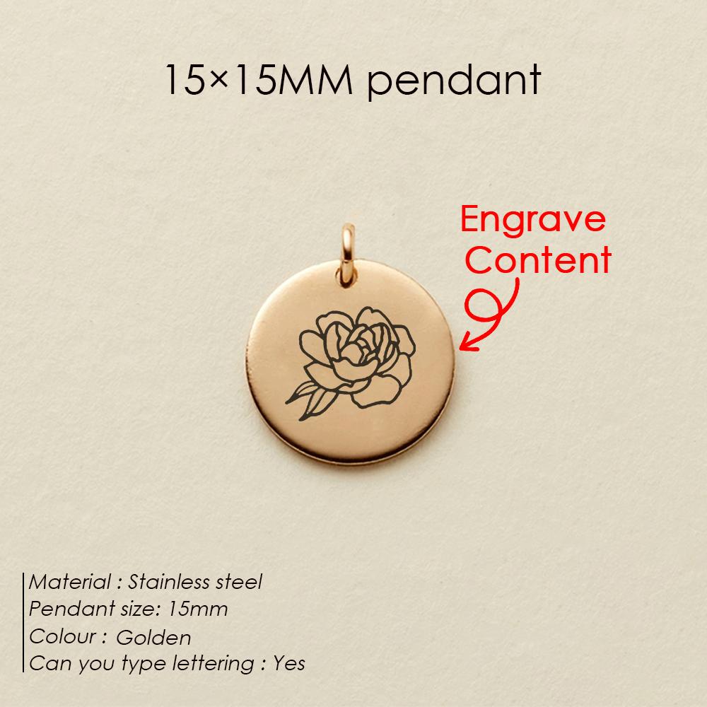 Stainless Steel Bulk Items Jewelry Findings Gold Necklace Personalized Custom Charms Pendant Making Supplies Designer Charms