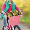 Children's Bicycle Handlebar Basket Detachable Woven Container for Tricycles