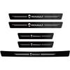 For Renault Megane 2 3 4 Twingo Clio Talisman Captur B Sandero 5Pcs Leather Car Door Decals Carbon Fiber Threshold Anti Scratch