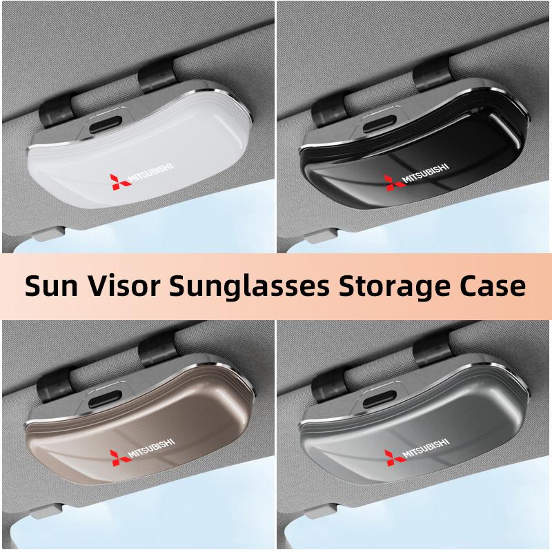Car Visor Glasses Box Auto Sunglasses Storage box For Mitsubishi Colt I200 Delica Triton Ralliart Ex Star Xpander Mirage Montero