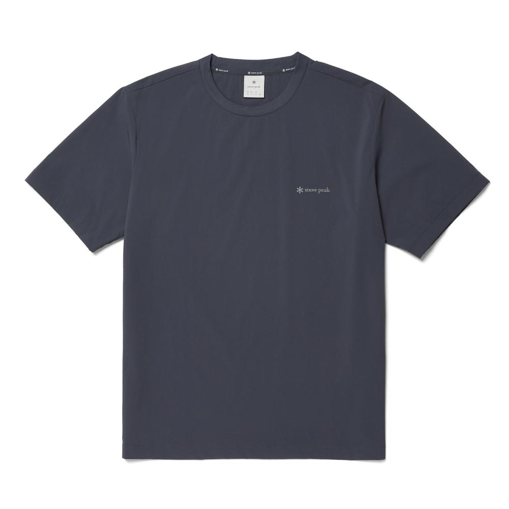 [Snowpeak] Thin Tech Lettering Short-Sleeve T-shirt Vintage Blue (S26MUSTS31)