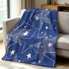 Star Night Flannel Blanket Warm Soft Halloween Christmas Couch Warm Cozy Decorative Decor Gift for All Season