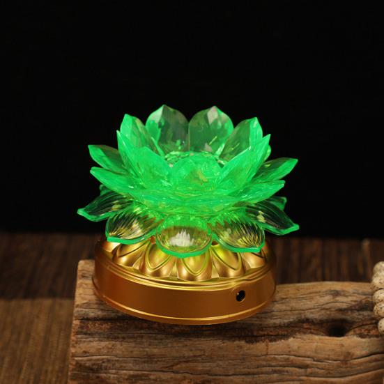 Colorful Lotus Lamp Vibrant Color Battery-Operated Creative Shape Flicker Free Realistic Looking Compact
