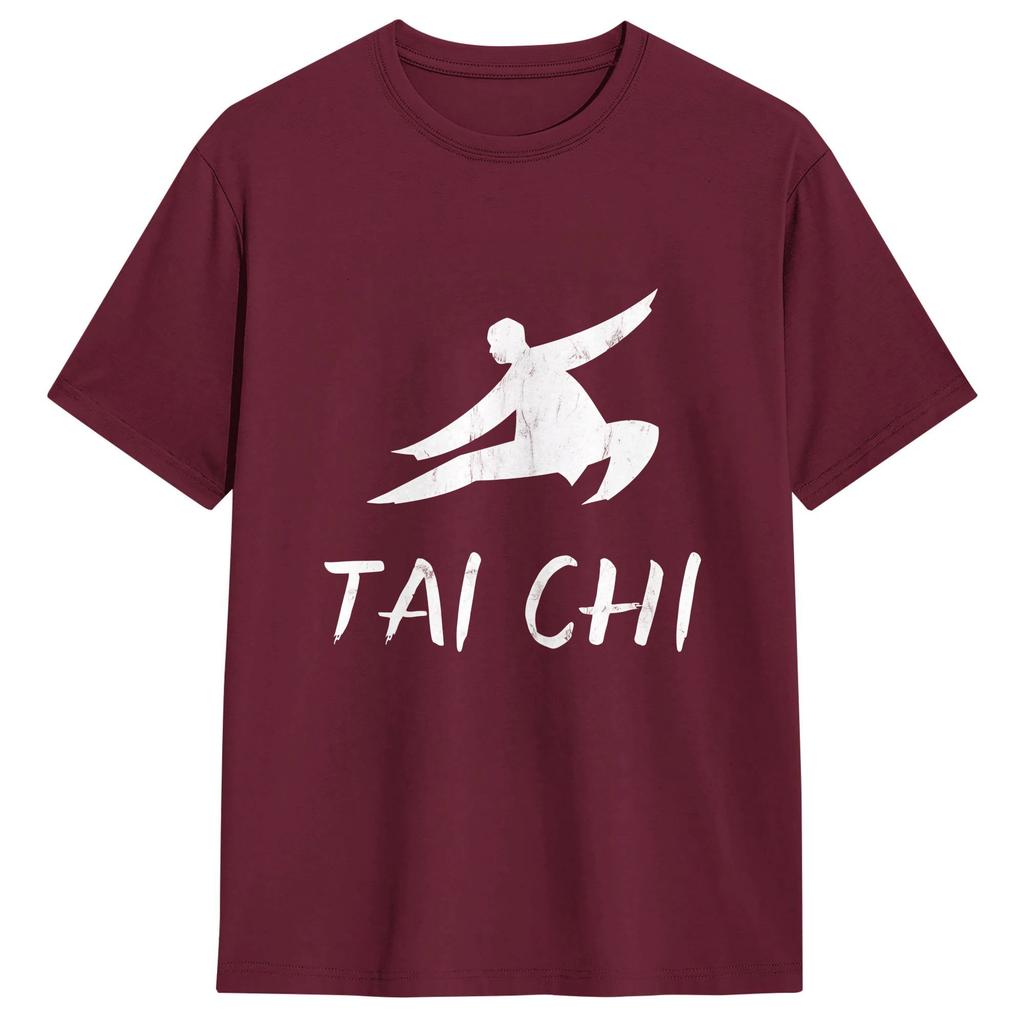 Tai Chi Unisexs T Shirts Fashion Tee Shirt Short Sleeve Round Neck TShirt Cotton Summer Clothing