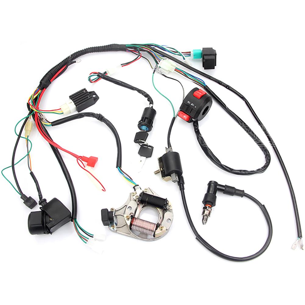 Mini ATV CDI Ignition Complete Wiring Harness CDI Ignition Set For Motorcycle ATV Quad Pit Bike Buggy Go Kart 50 70 90 110 125cc