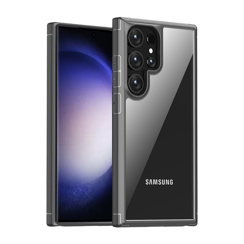 

Suitable for Samsung S24ultra Mobile Phone Case Anti-fall S24pro Protective Case Transparent S24 S24pro серый