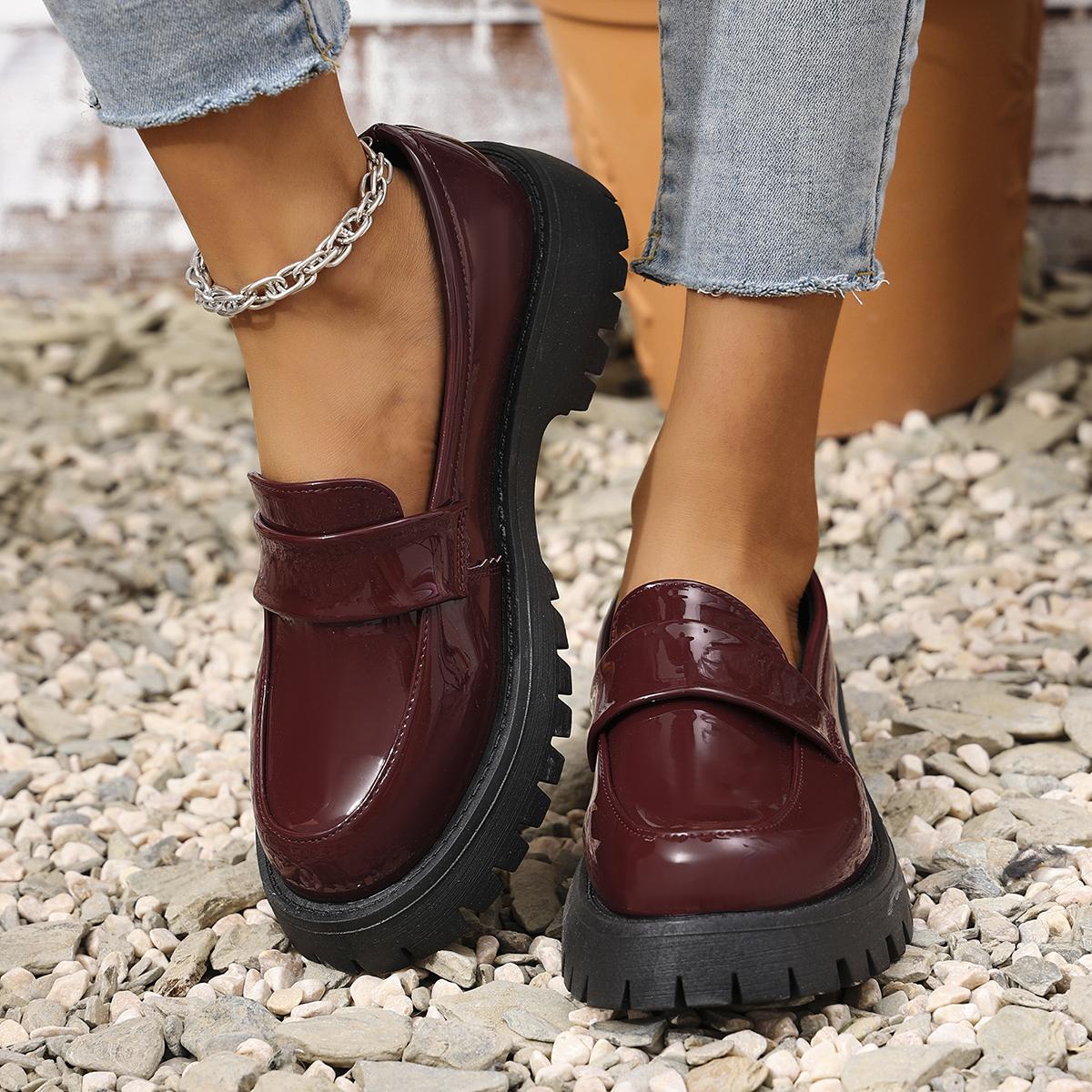 

Модные женские мокасины Lucyever 2024 года, весна, британский стиль, туфли Мэри Джейн на платформе, женская японская обувь в стиле Лолиты 37 красный