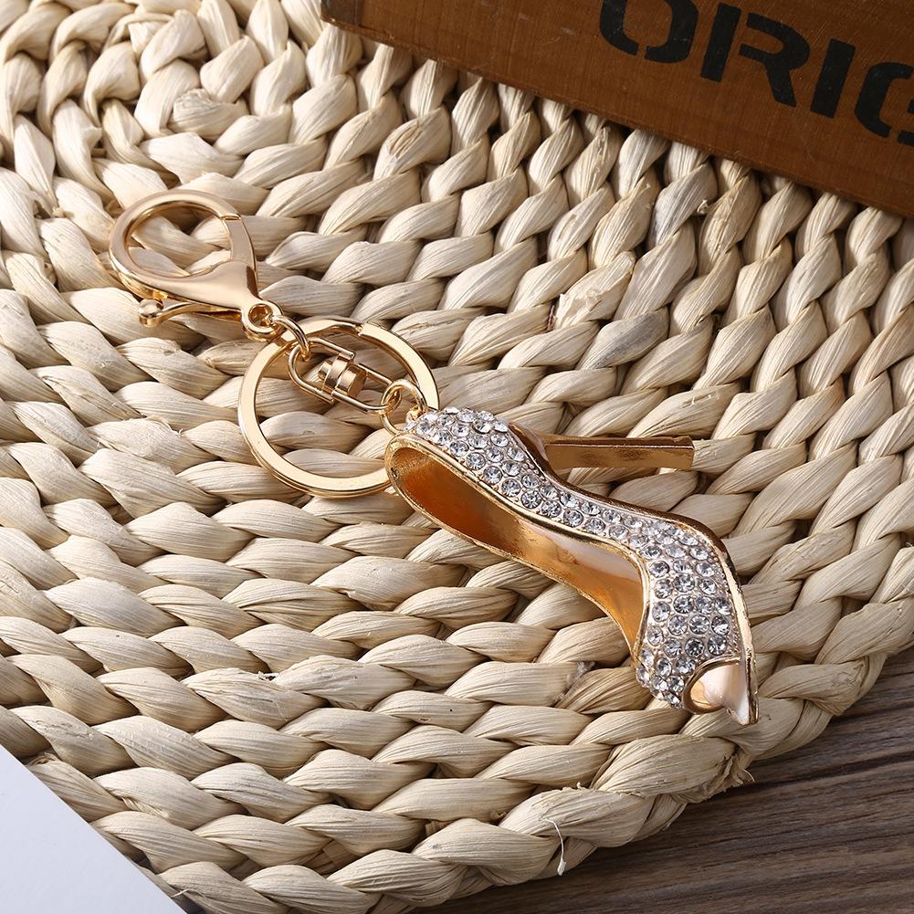 Key Chain Holder   Keychain   Alloy Rhinestone High Heel Key  Pink