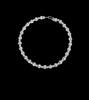 2024 Silver Brushed Ball Flower Carved Clavicle Necklace
