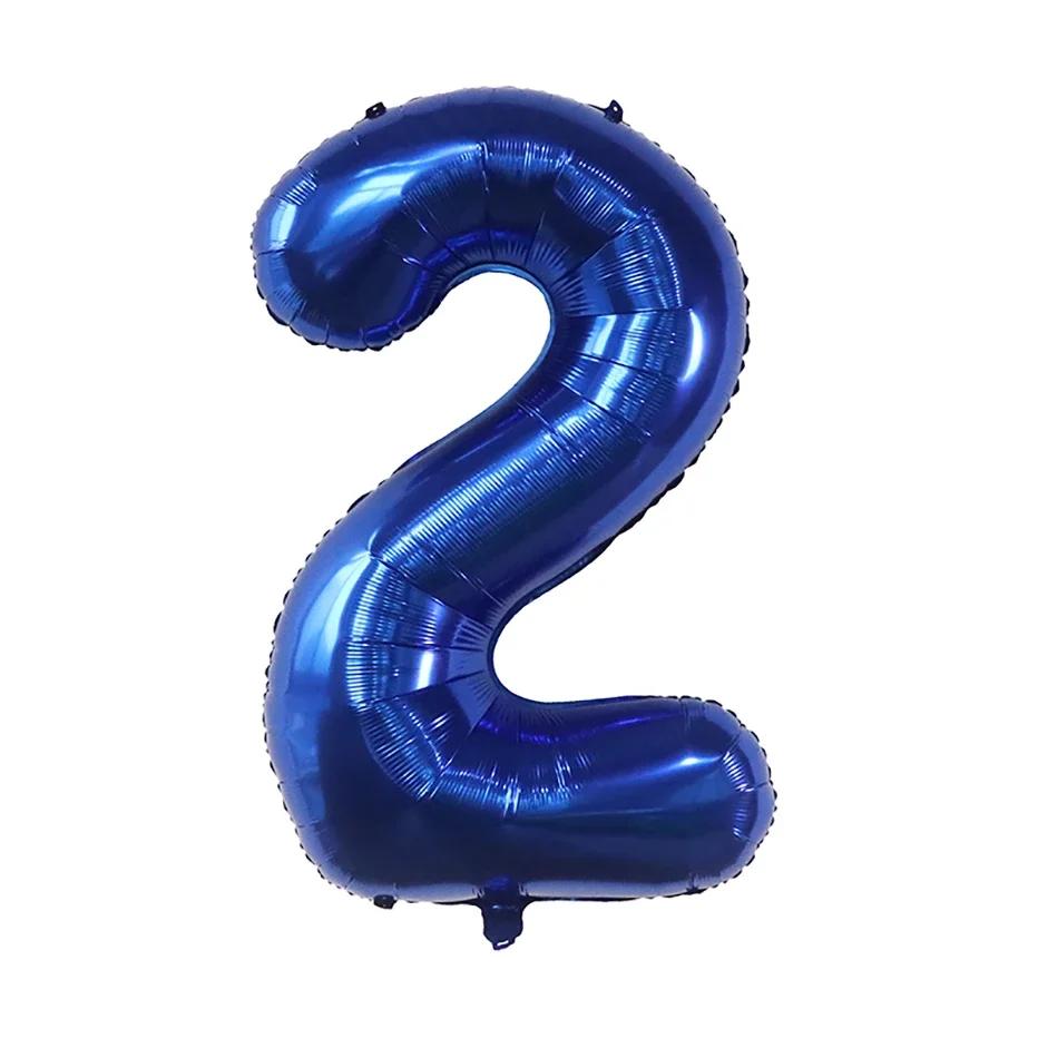 40Inch Dark Blue Birthday Balloons 340Inch Number Baloon 1 2 3Rd Birthday Party Decoration Kids Anniversaire 9/1/3 S Old