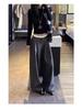2026 Plus Size Women's Drapey Pleated High Waist Slimming Wide Leg Pants
