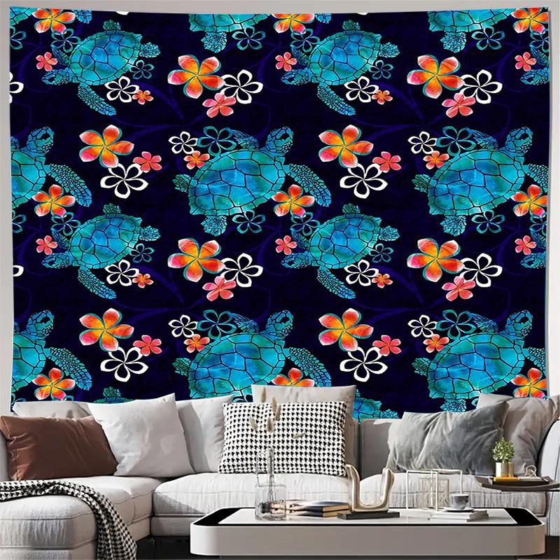 Ocean Turtle Tapestry Wall Hanging Sea Life Decor Beach Theme Tropical Vibes Coastal Home Decor Nature Tapestry Dorm Room Decor 74x94cm(29x37in)