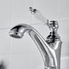 Rubinetto Lavabo Bagno Monoleva Caldo e Freddo Cromato Rubinetto Miscelatore Classico Rubinetto in Ottone Massiccio Rubinetto Lavabo Lavatorio