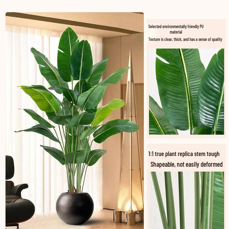 Künstlicher Paradiesvogelbaum - Üppiges Grün für Wohnzimmerdeko