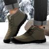 Winter Men Snow Boots Thicken Plush Lining Keep Warm Boots Waterproof Fabric Cotton-padded Shoes