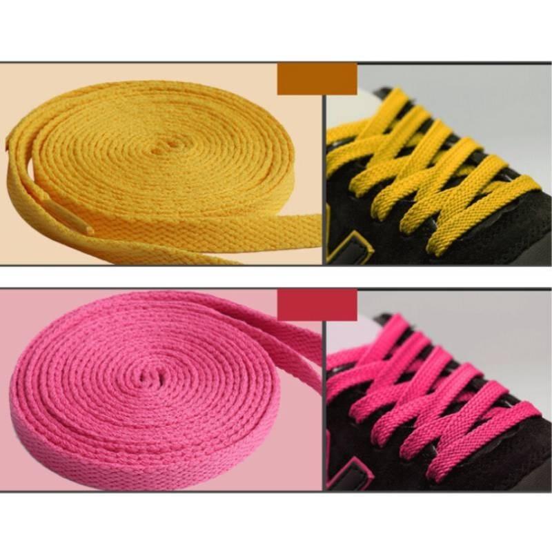 Terylene Cotton Shoelace Colorful Flat Shape Sports Casual Shoes Simple Fashion