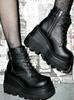 Brand Design  Big Sizes  Platform High Heels Cosplay Fashionable Autumn Winter Wedges Shoes Ankle Boots Women Booties