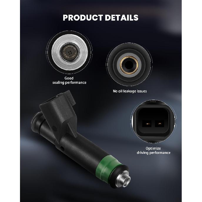 SCITOO 8Pcs 4 Holes Fuel Injectors fit for 2007 for Chrysler for Aspen, for 2004-2007 for Dodge for Dakota, for 2006-2007 for Jeep for Commander, for