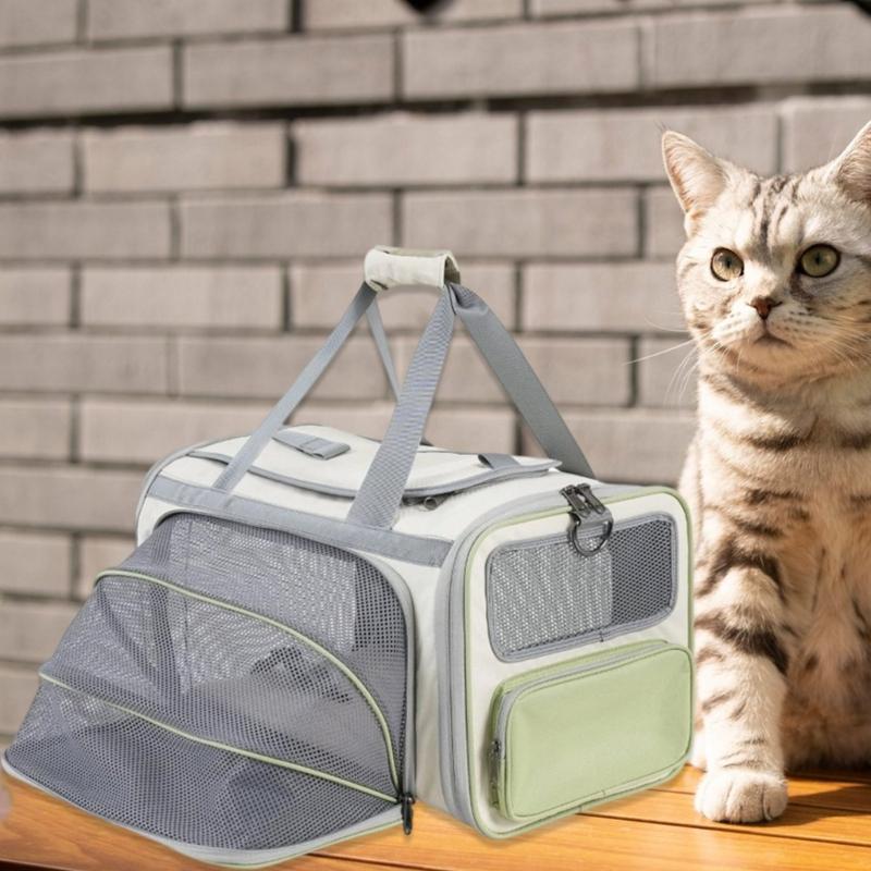 Cats-in-bag Carriers for Puppies Carry Bag Outdoor Travel Shoulder Carriers Sightseeing Bag Window